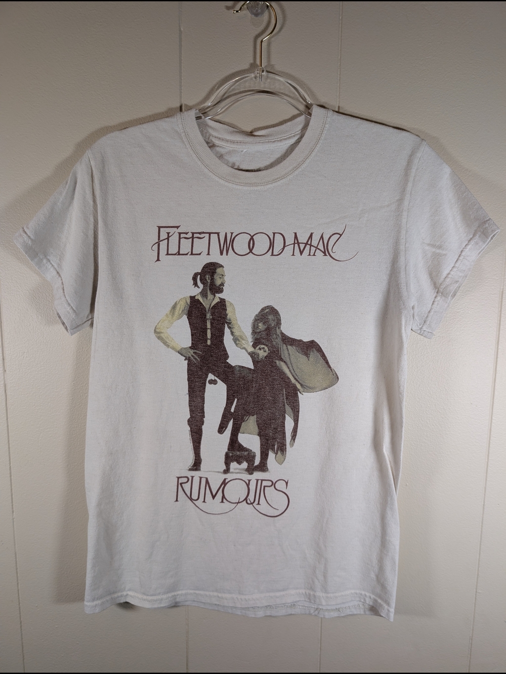 Fleetwood Mac Rumours Graphic Tee Small White Band Shirt